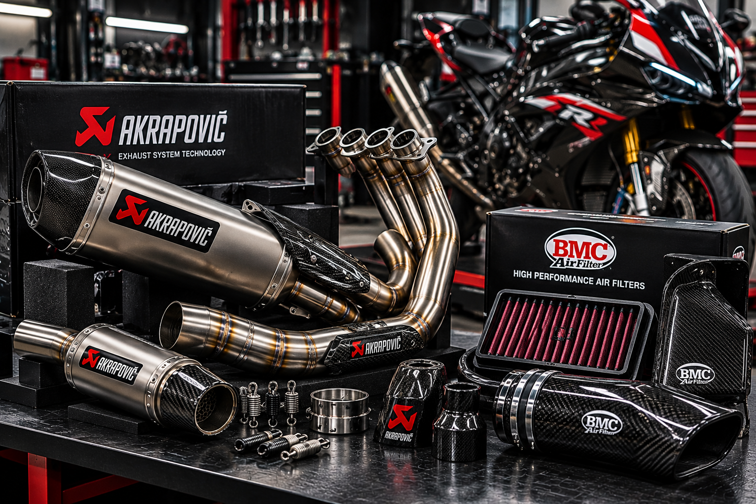 Exhaust and intake components